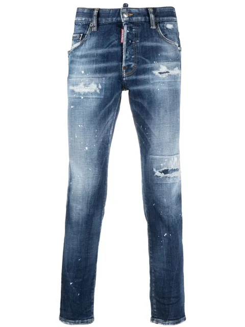 distressed skinny jeans
