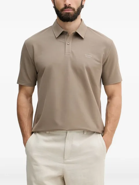 logo-embroidered short-sleeve polo shirt