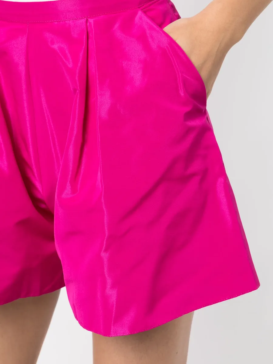 satin-finish high-waisted shorts 10