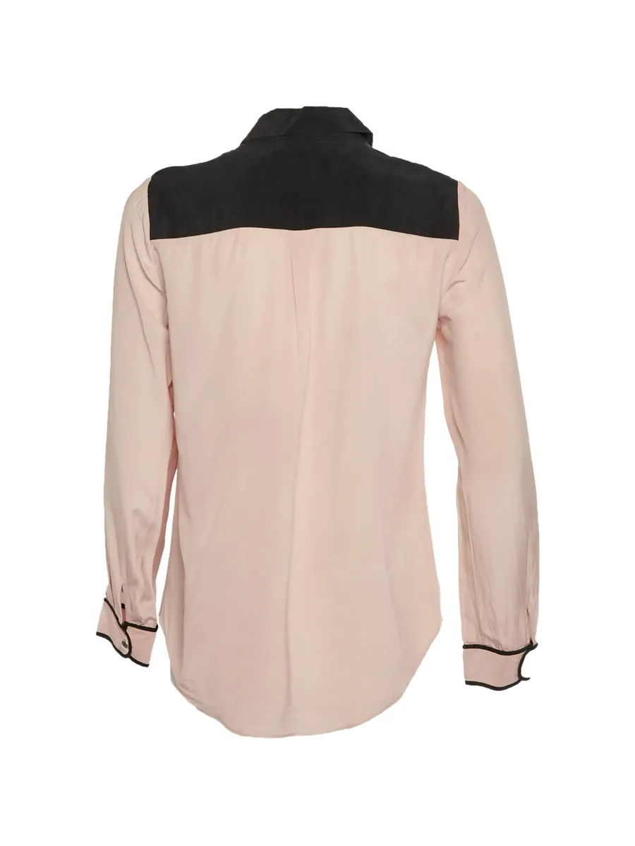 contrasting-trims silk shirt 4