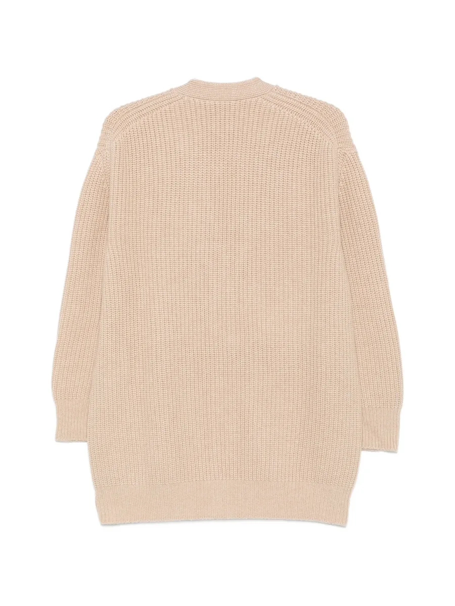 ribbed-knit V-neck cardigan 2