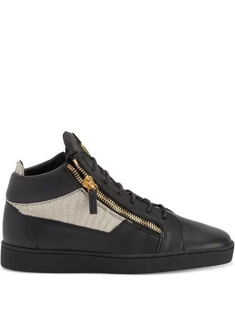 Kriss zip-fastening leather sneakers