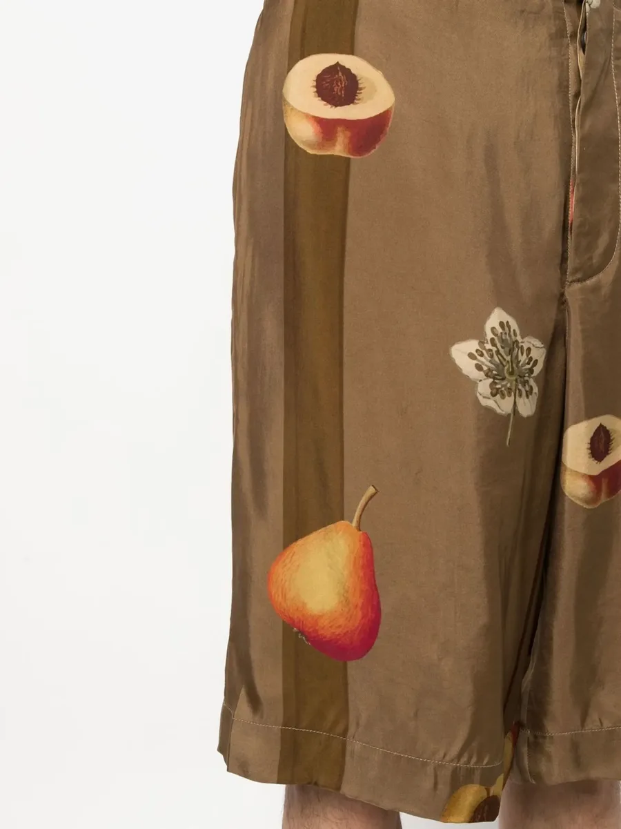 fruit-print detail shorts 10