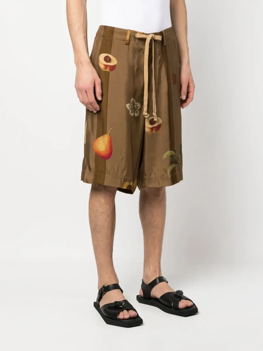 fruit-print detail shorts 6