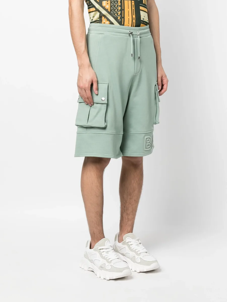 embossed-logo cotton bermuda shorts 6