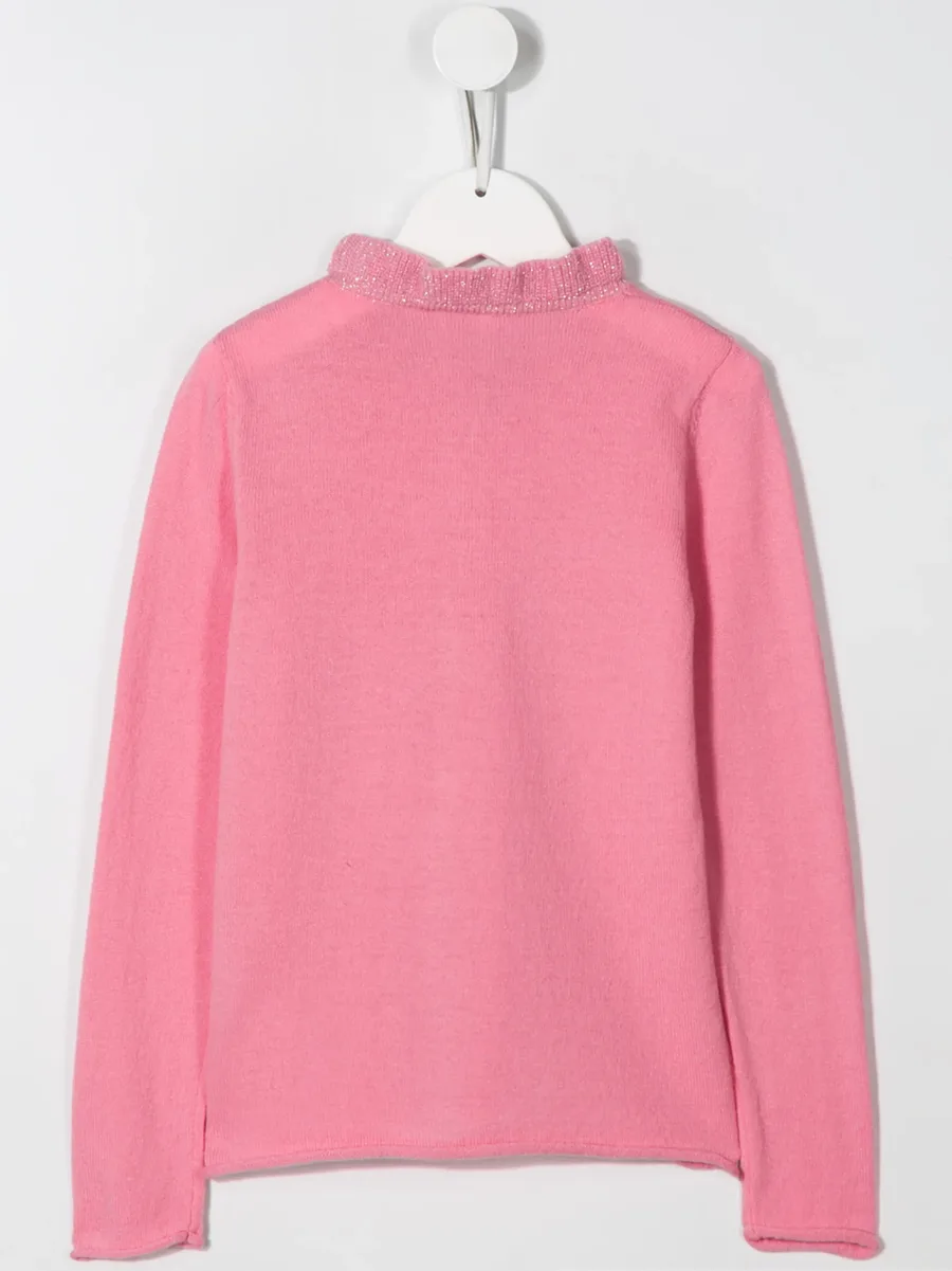 ruffle trimmed cardigan 3