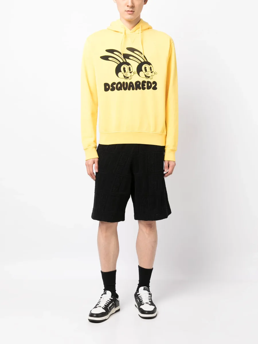 logo-print waffle-knit shorts 3