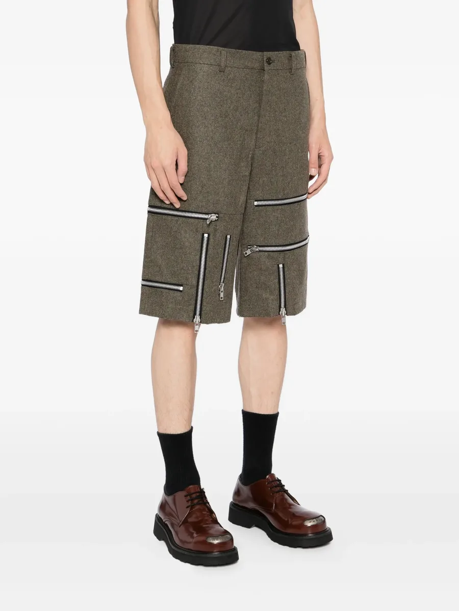 zip-detail shorts 5
