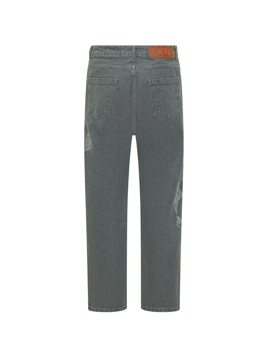 flame-detail jeans 3