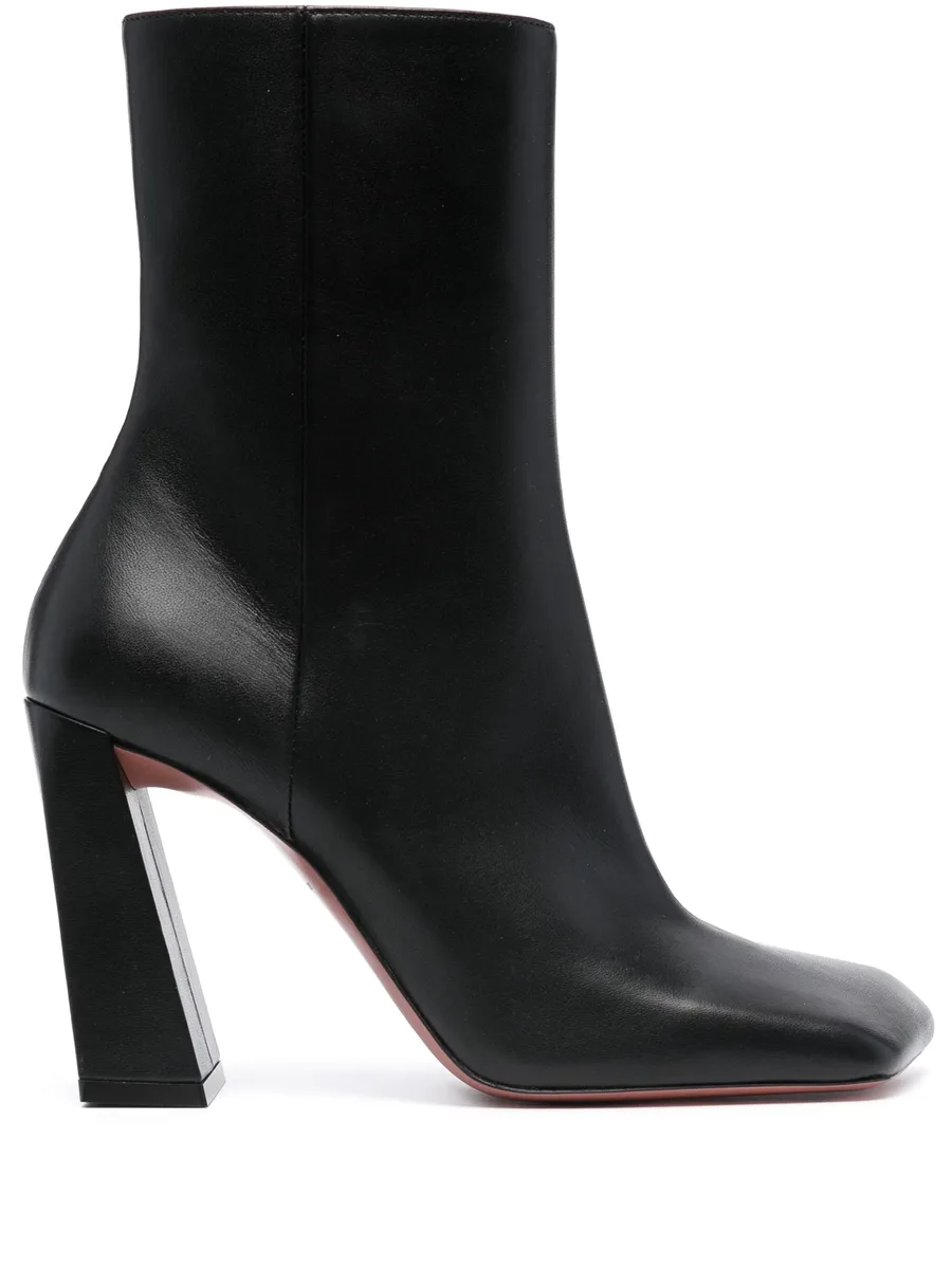 Marine 100mm leather ankle boots 1