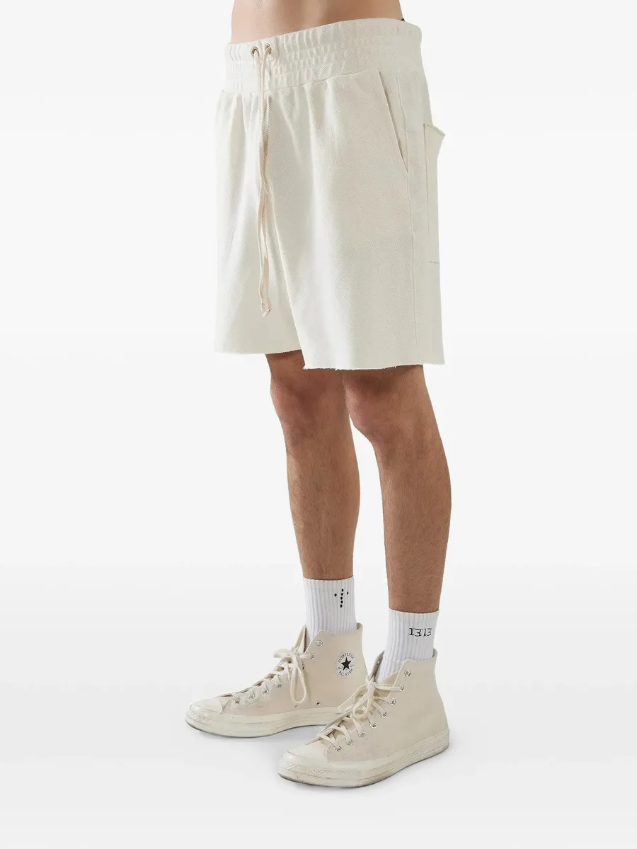 raw-cut drawstring shorts 7