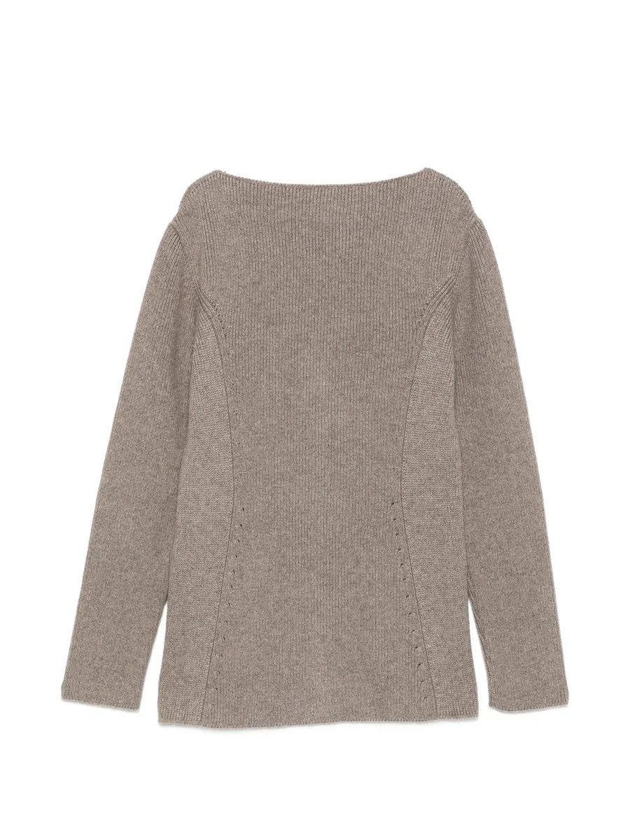 ribbed-knit V-neck cardigan 2