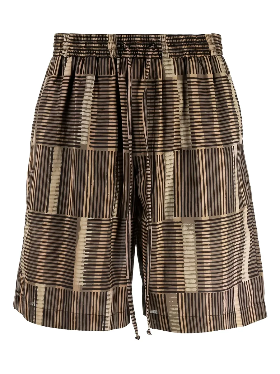 Striped elasticated-waist Shorts 1