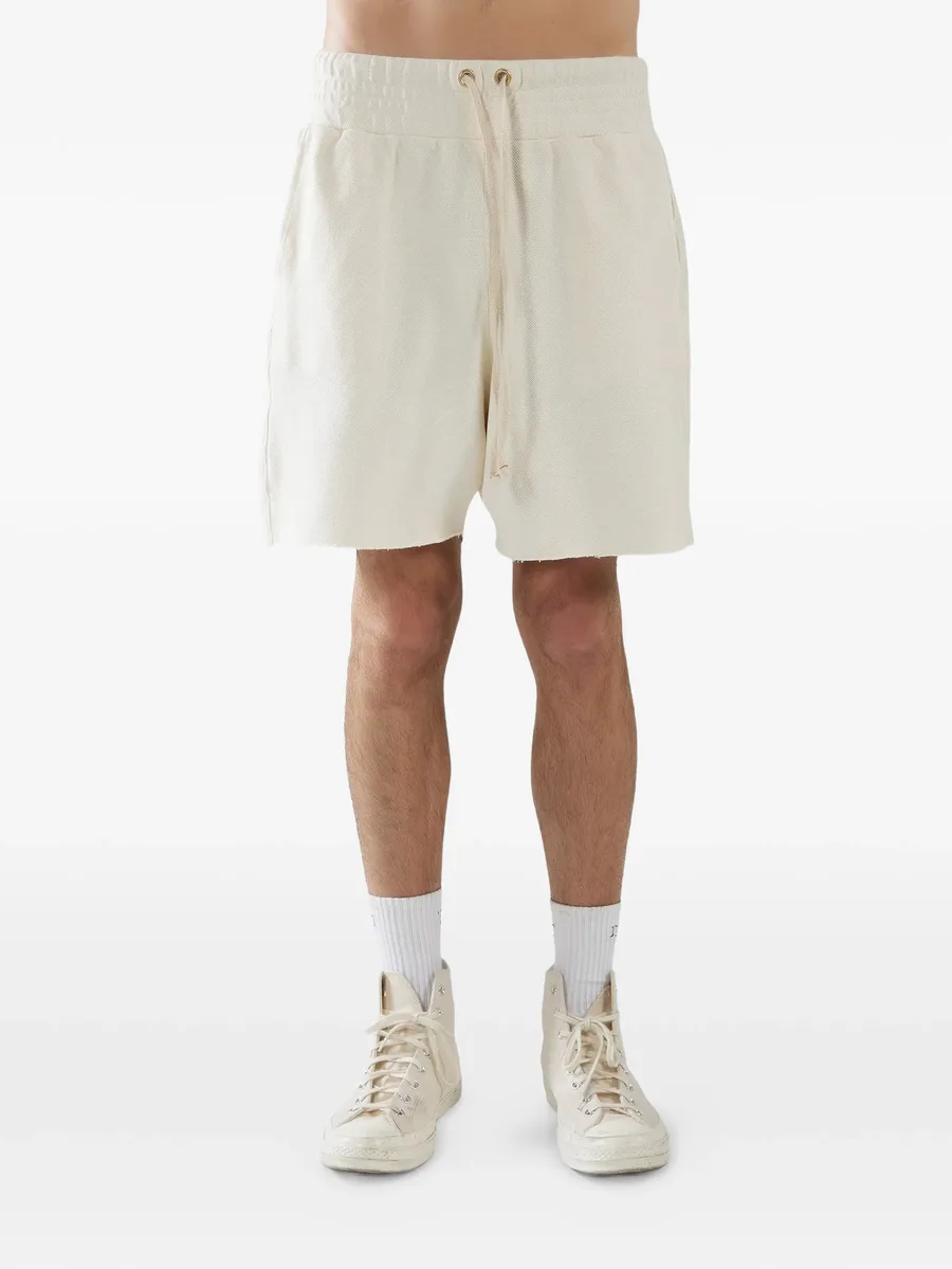 raw-cut drawstring shorts 1