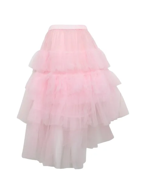tiered ruffled maxi skirt