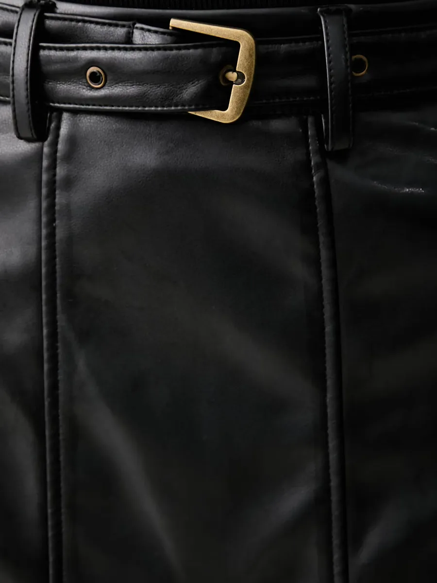 belted panelled midi skirt 4