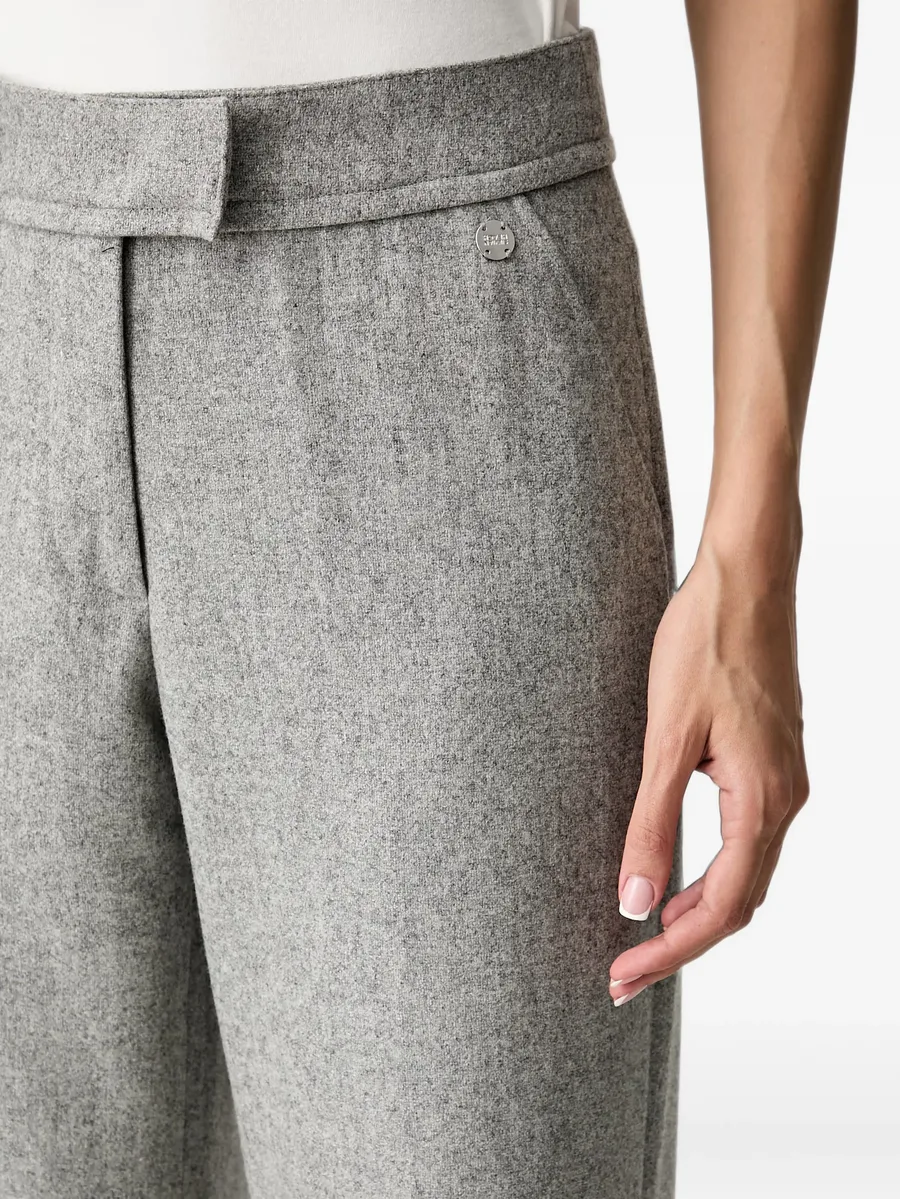 logo-plaque wide-leg trousers 4