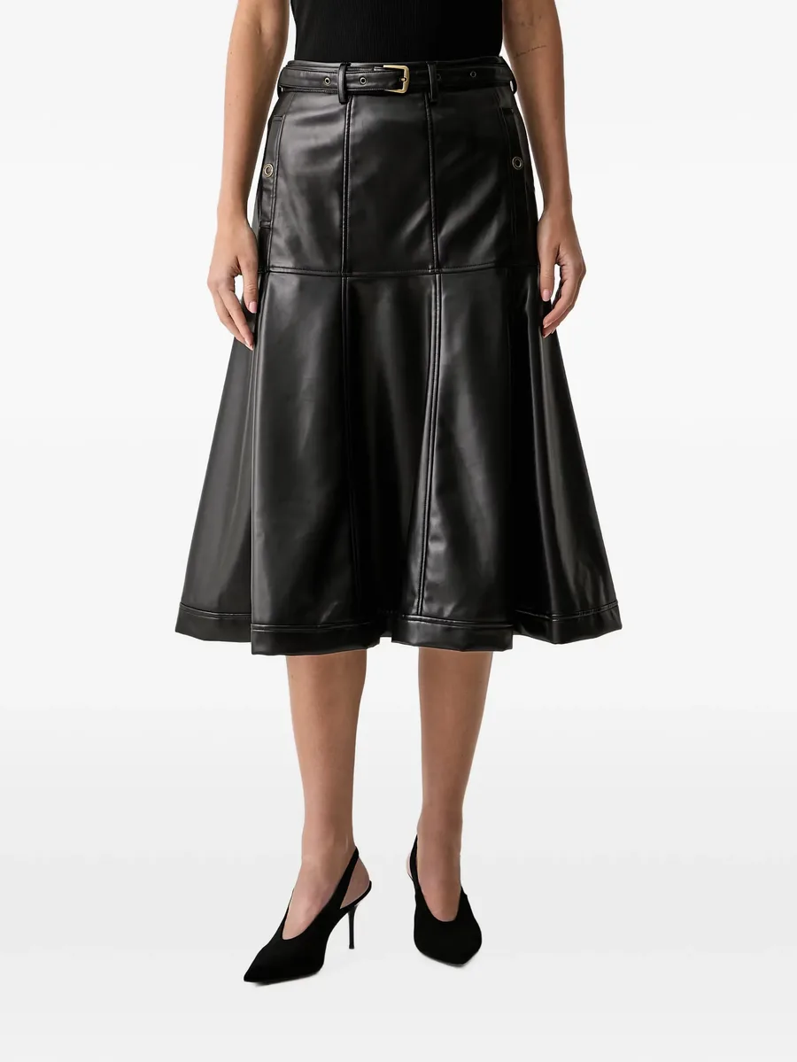 belted panelled midi skirt 1