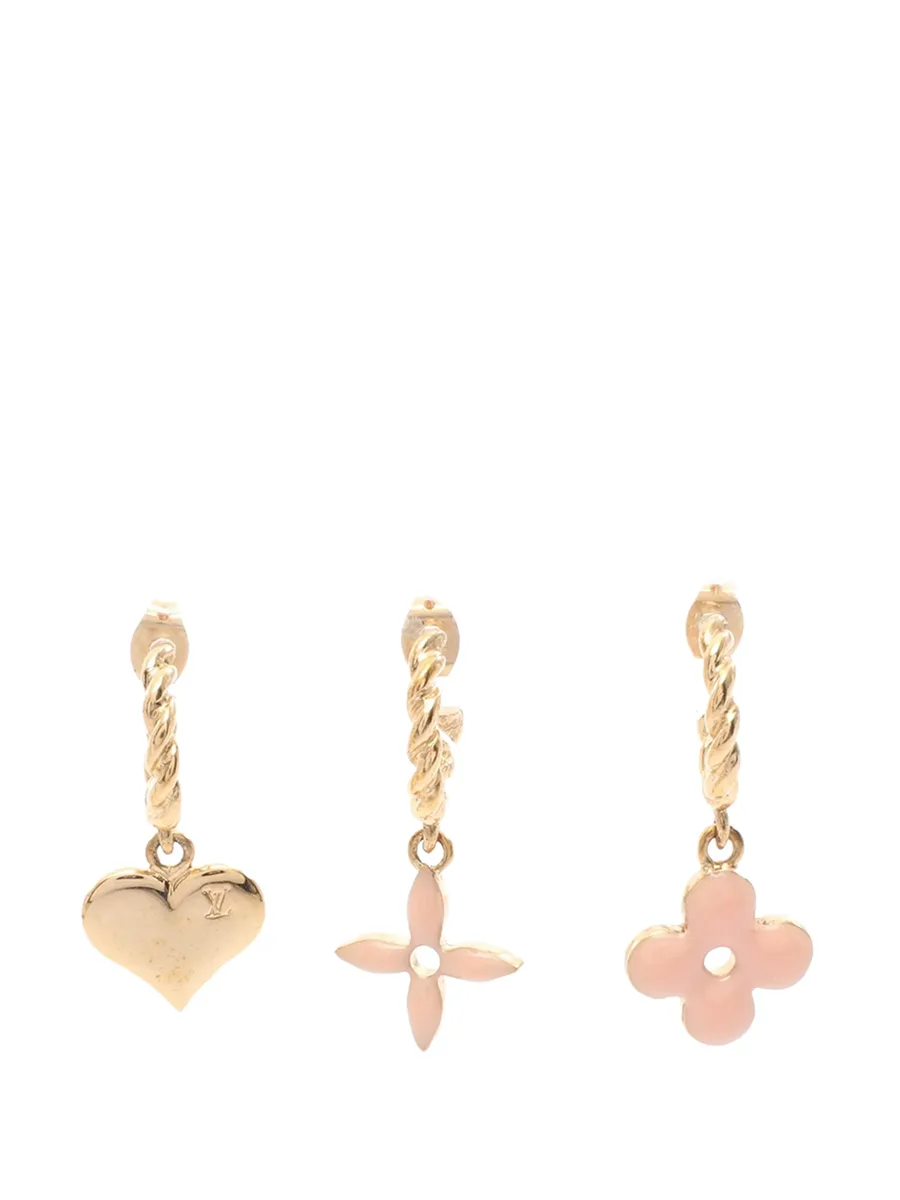 позолоченные серьги Sweet Monogram Push Back (2015-2025 годы) 2