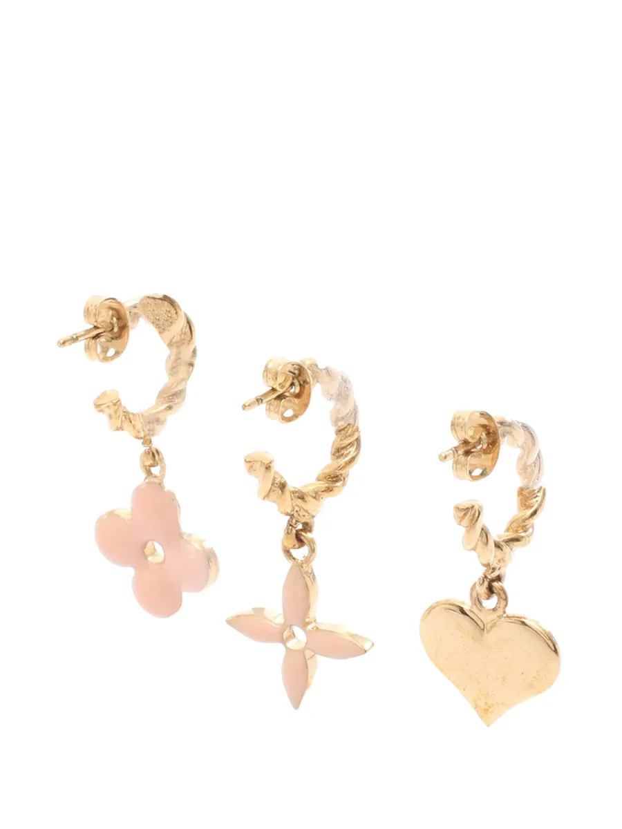позолоченные серьги Sweet Monogram Push Back (2015-2025 годы) 3
