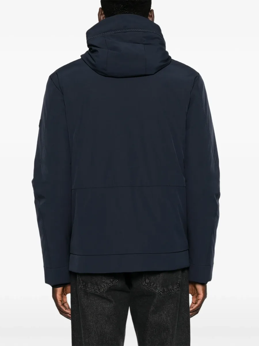 hooded logo-patch jacket 4