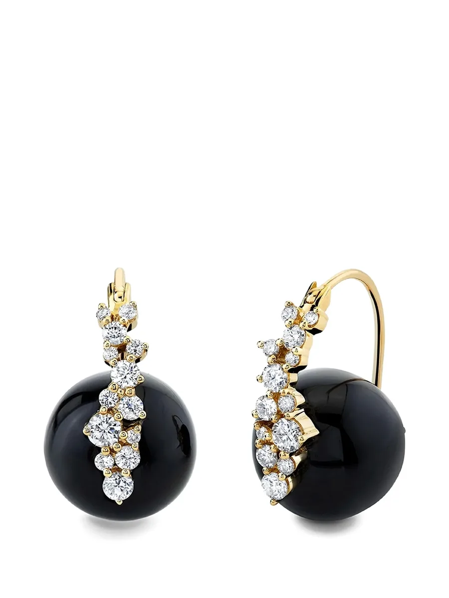 серьги Onyx из желтого золота 1