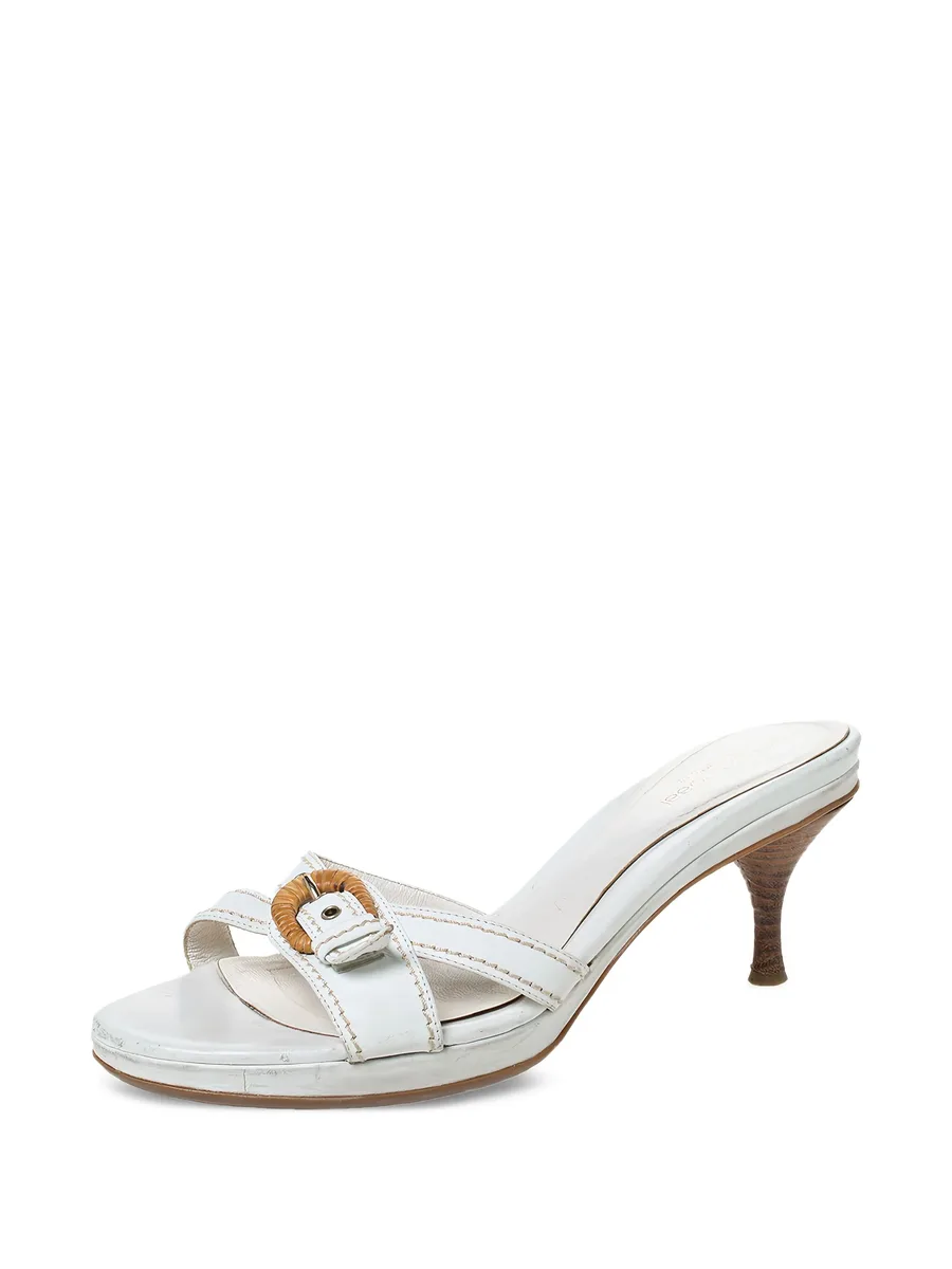 Pre-Owned 70mm leather heeled sandals 4