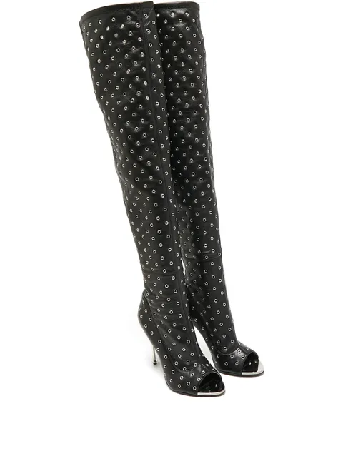 eyelet zip boots