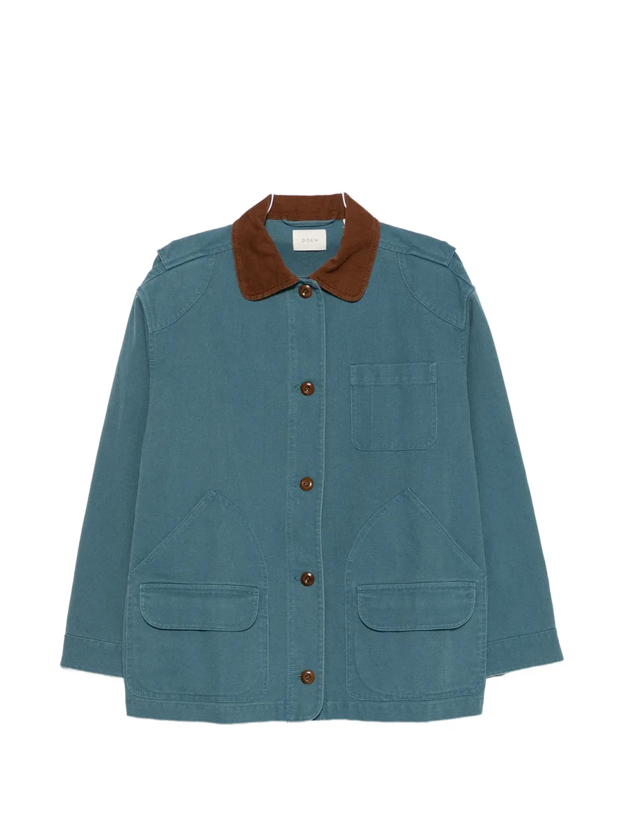 Pascual contrast-collar jacket 1