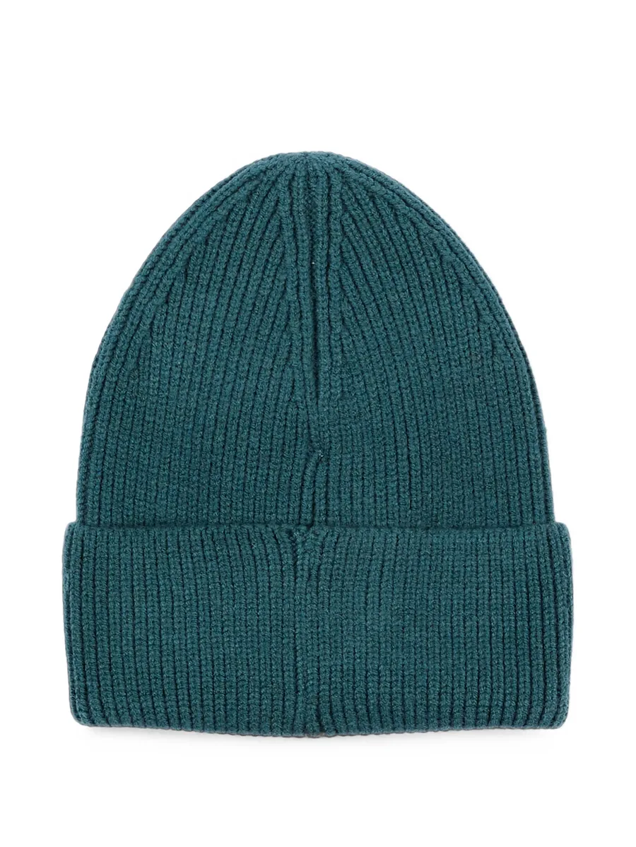 logo-embroidered ribbed-knit beanie hat 2