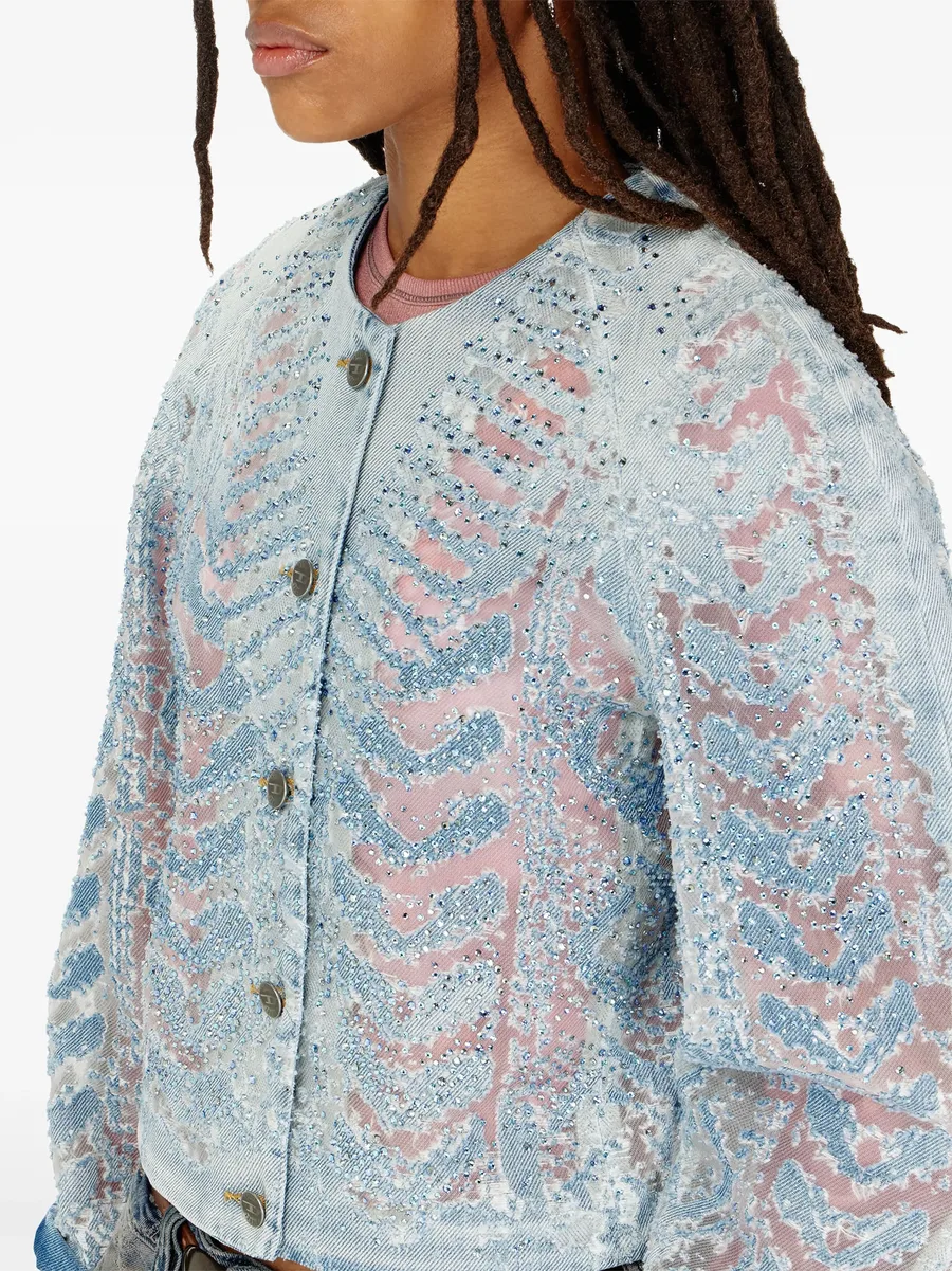 jacket in microstone devoré denim 5