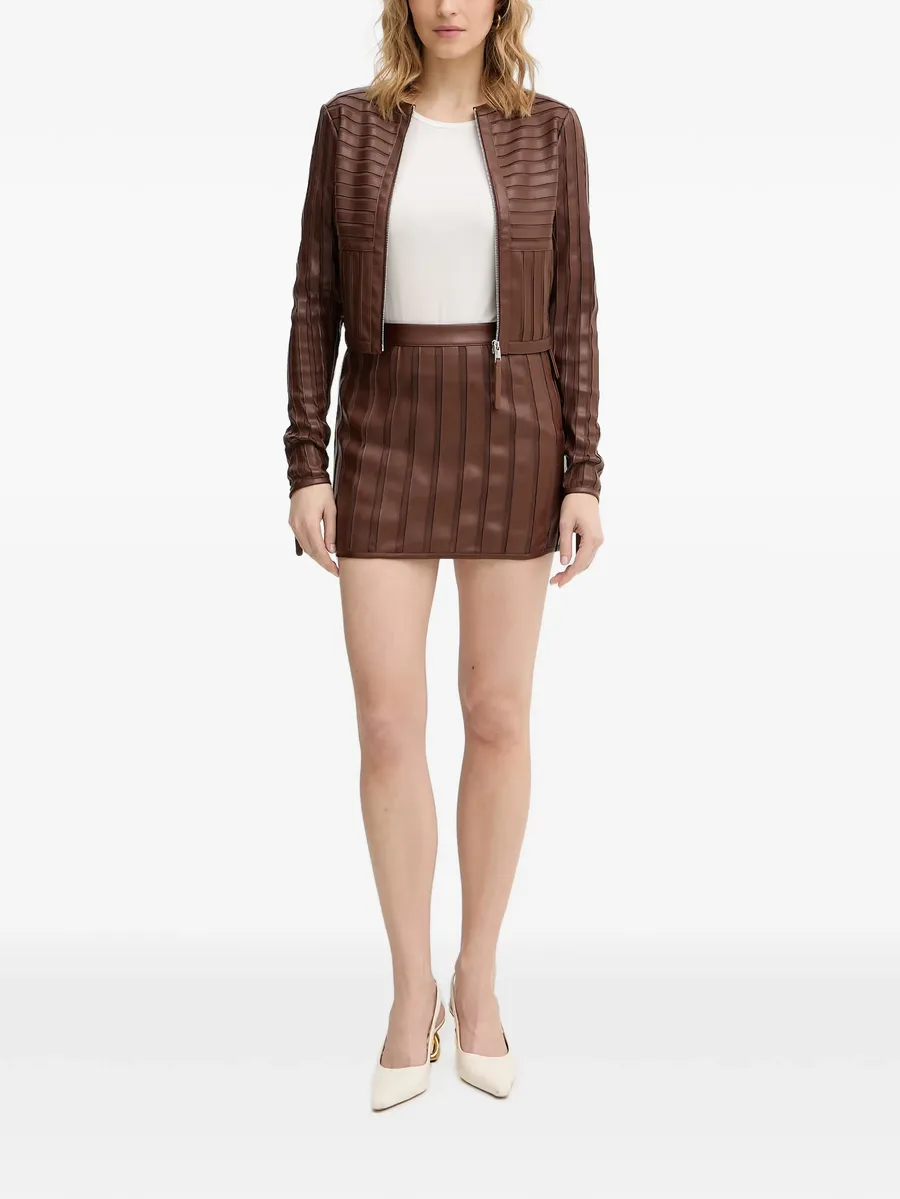 pleated collarless jacket 2