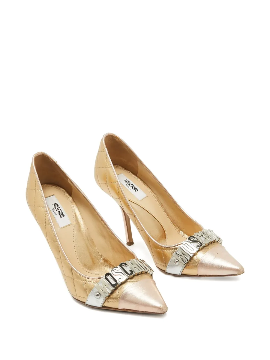 quilted logo pumps 4