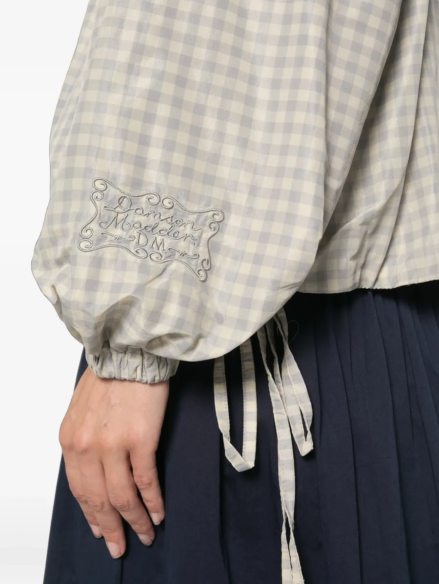 Lailah gingham-print bomber jacket 5