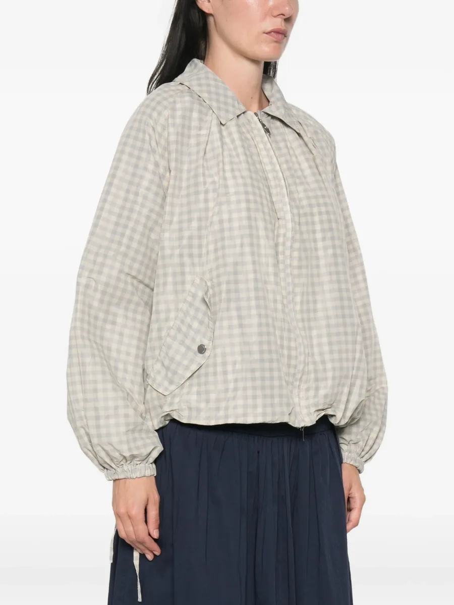 Lailah gingham-print bomber jacket 3