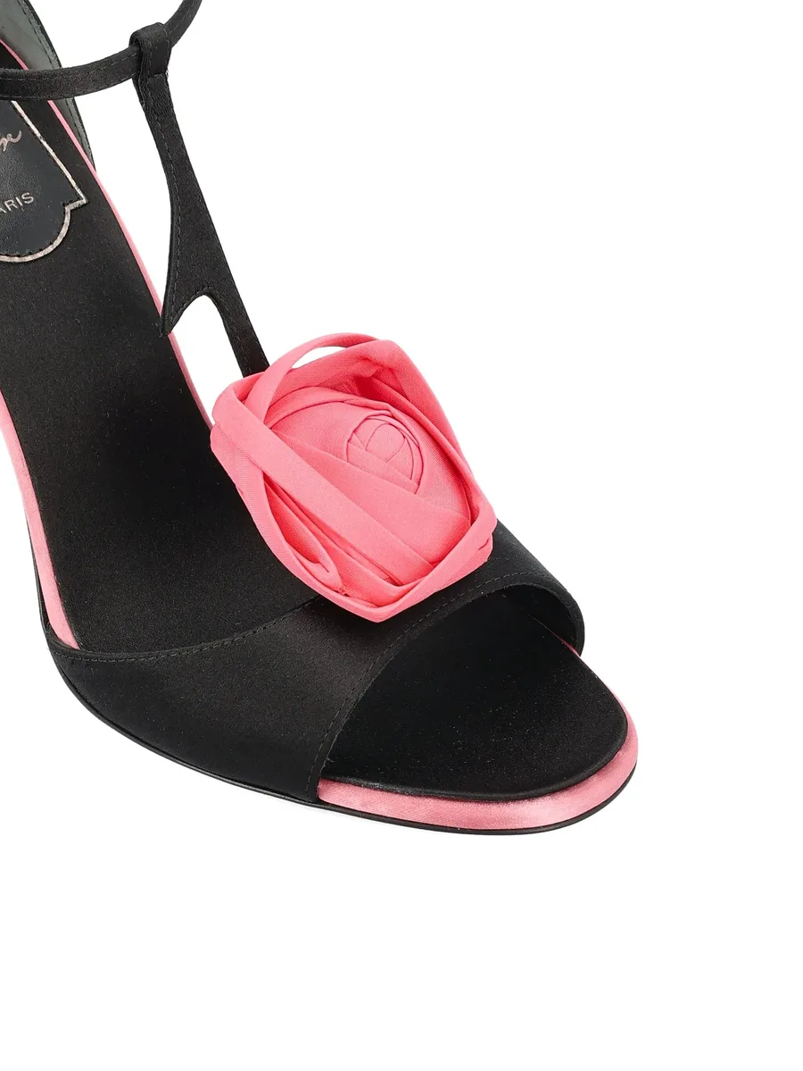 100mm rose-embellished t-bar sandals 6