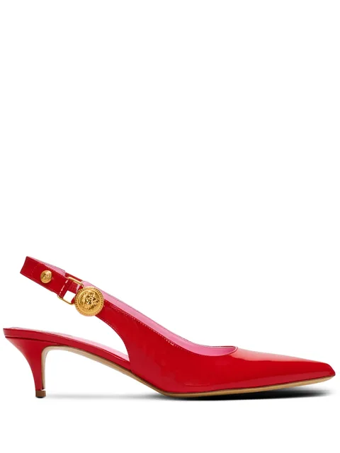 Eva patent leather slingback pumps