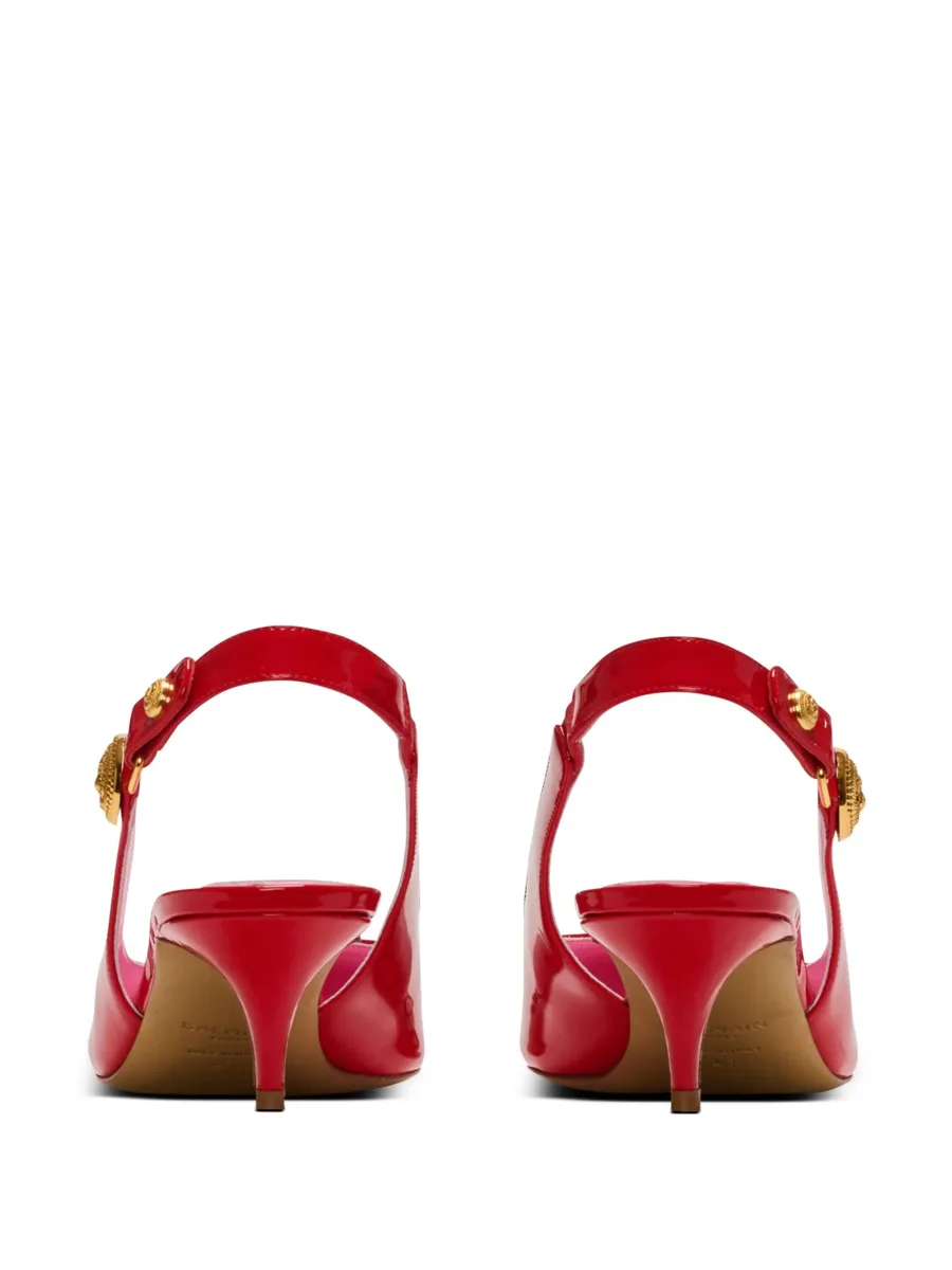 Eva patent leather slingback pumps 6