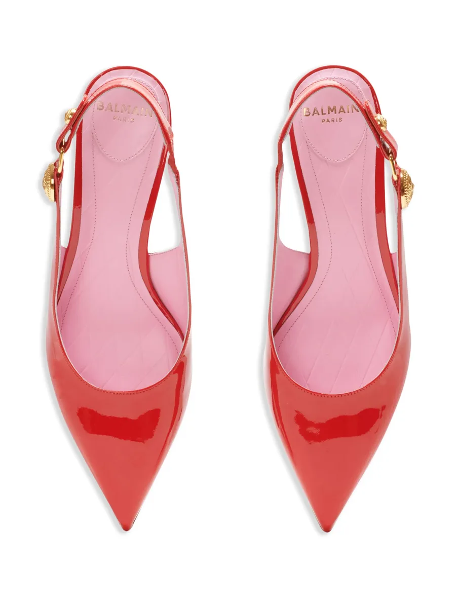 Eva patent leather slingback pumps 10