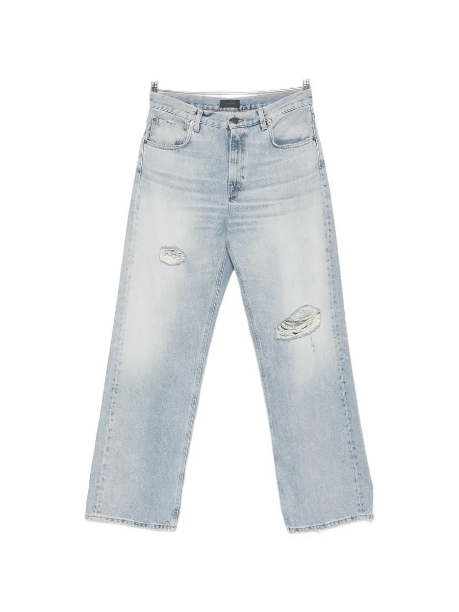 distressed wide-leg jeans 1