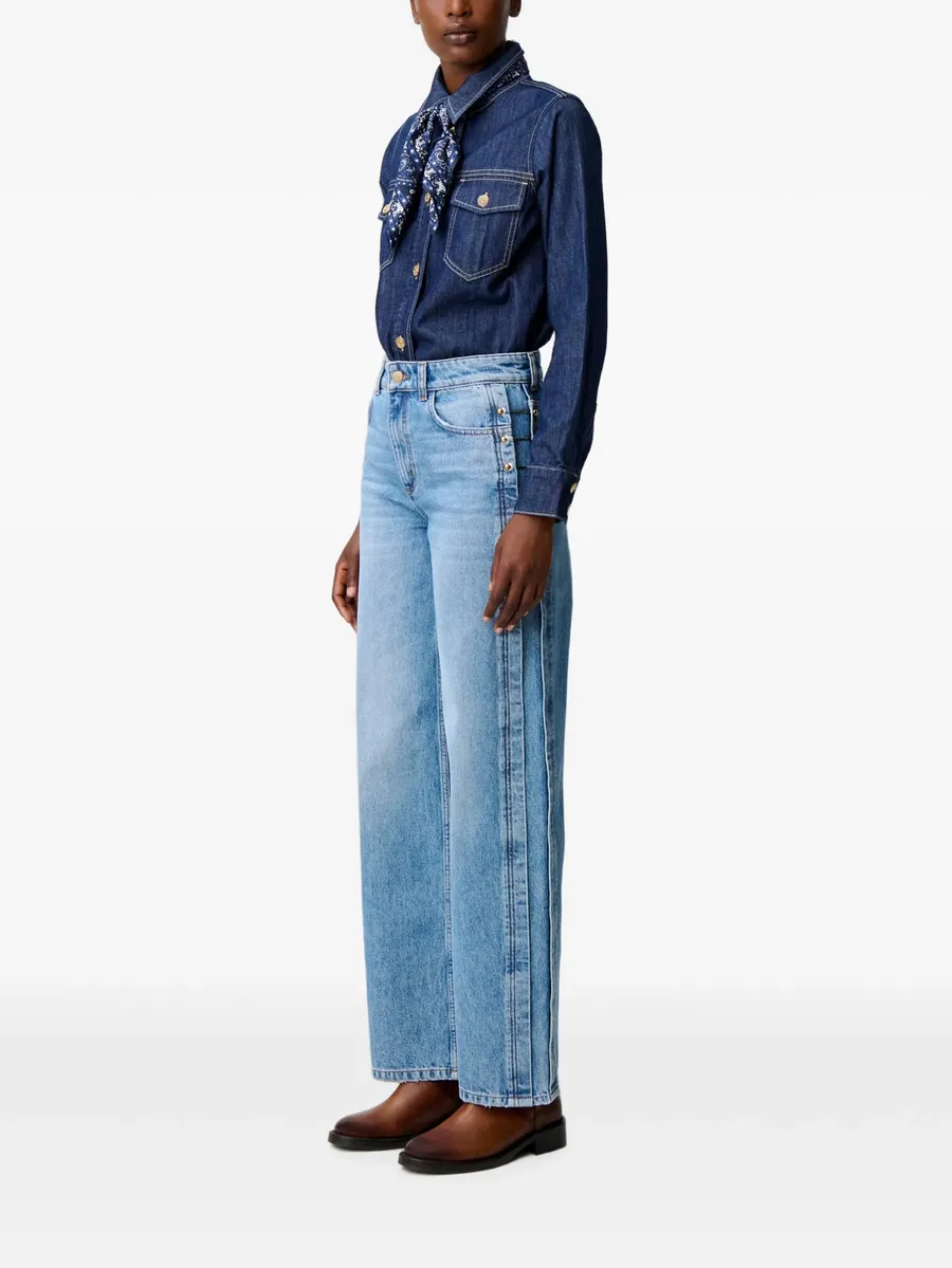 organic cotton jeans gold details 3