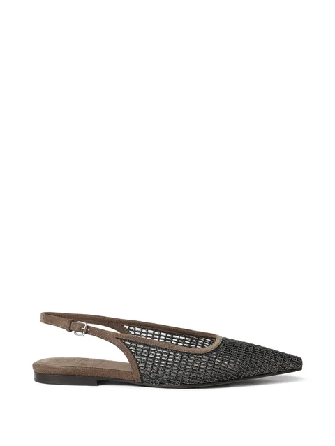 net-embroidery slingback flats