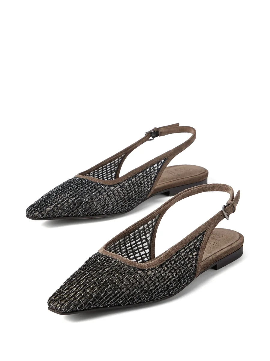 net-embroidery slingback flats 7