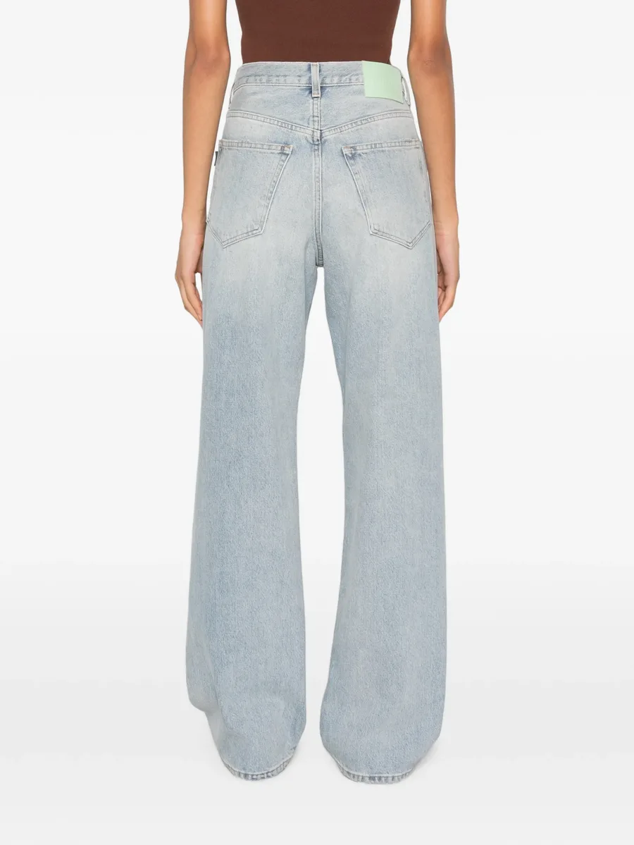 distressed wide-leg jeans 4