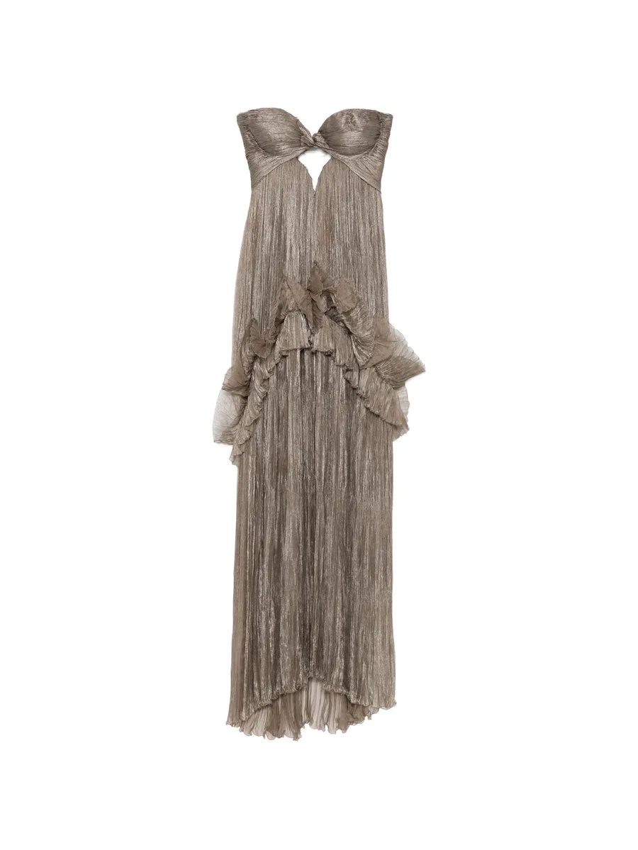Yumi pleated ruffled maxi dress 1