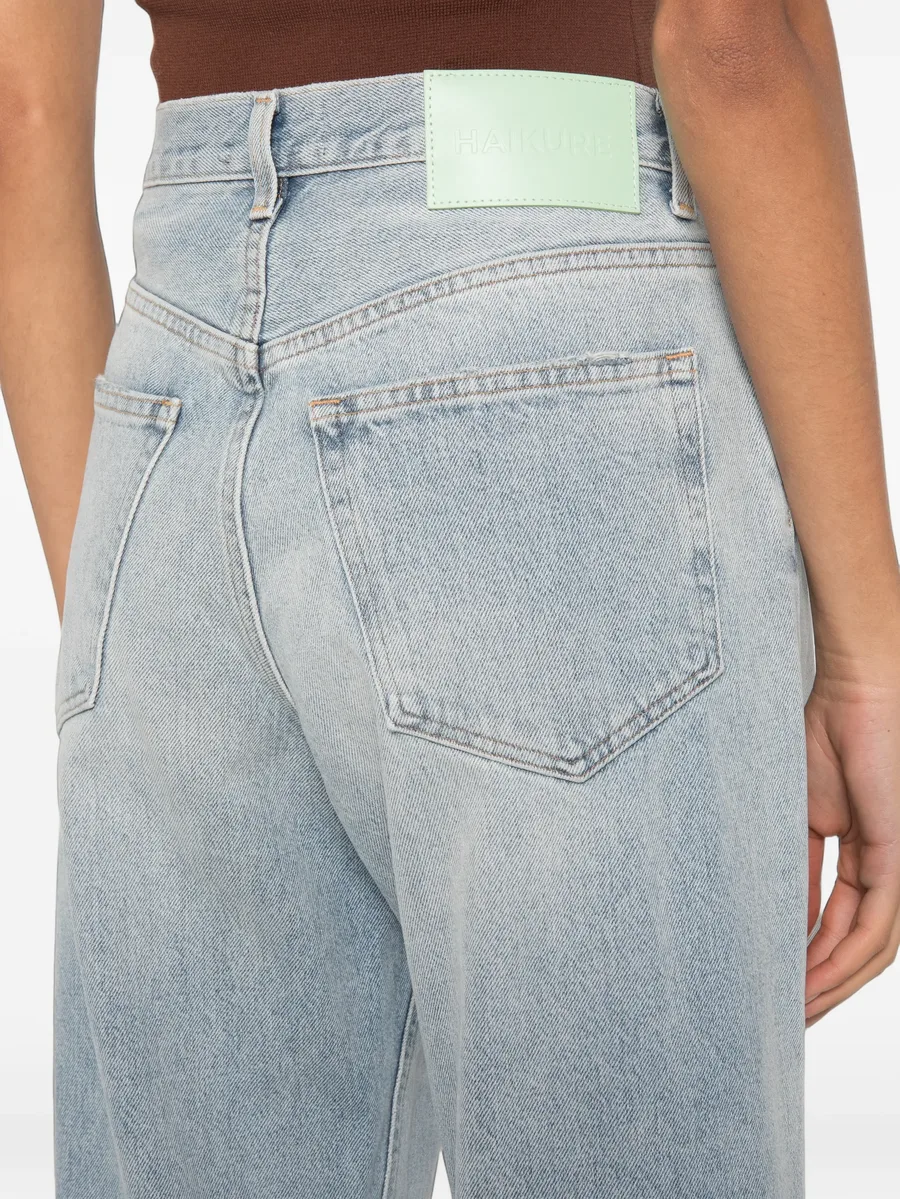 distressed wide-leg jeans 5