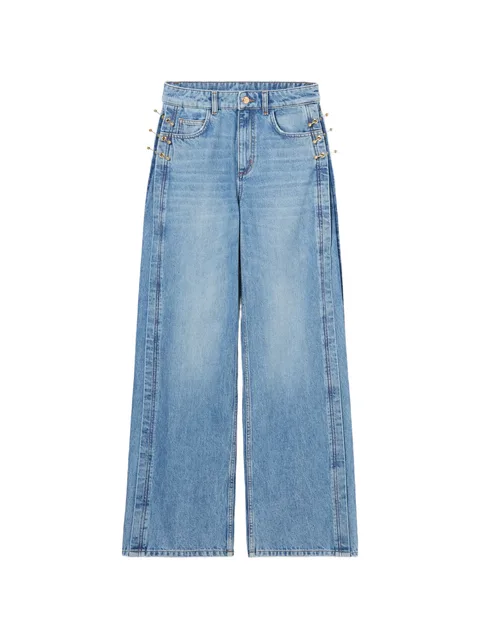 organic cotton jeans gold details