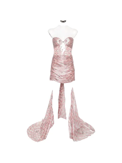 Kelly cut-out ruched mini dress