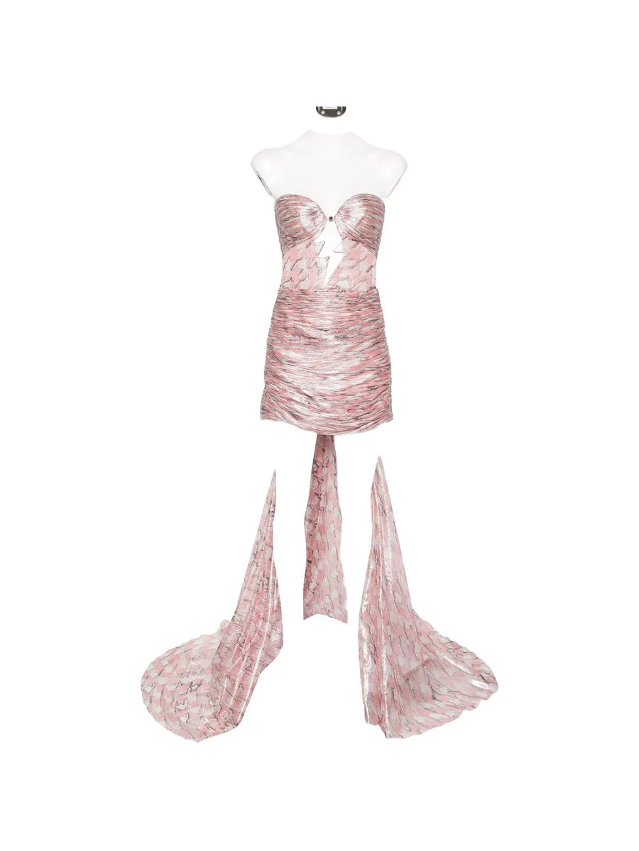 Kelly cut-out ruched mini dress 1