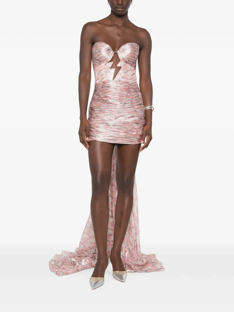 Kelly cut-out ruched mini dress 2